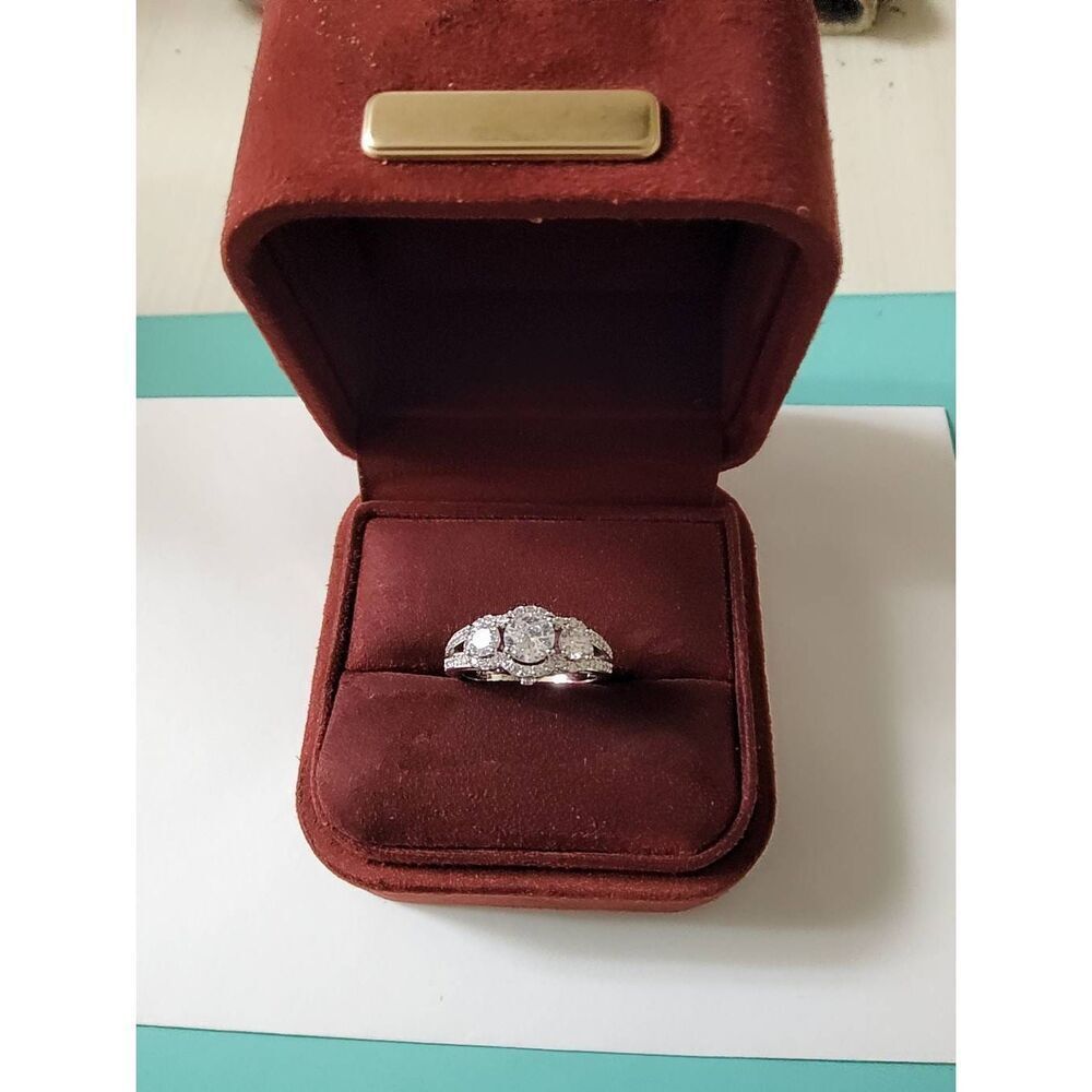 CERTIFIED 3.2 Ct Genuine Moissanite Diamond "Golden Days" Bridal/Engagement Ring